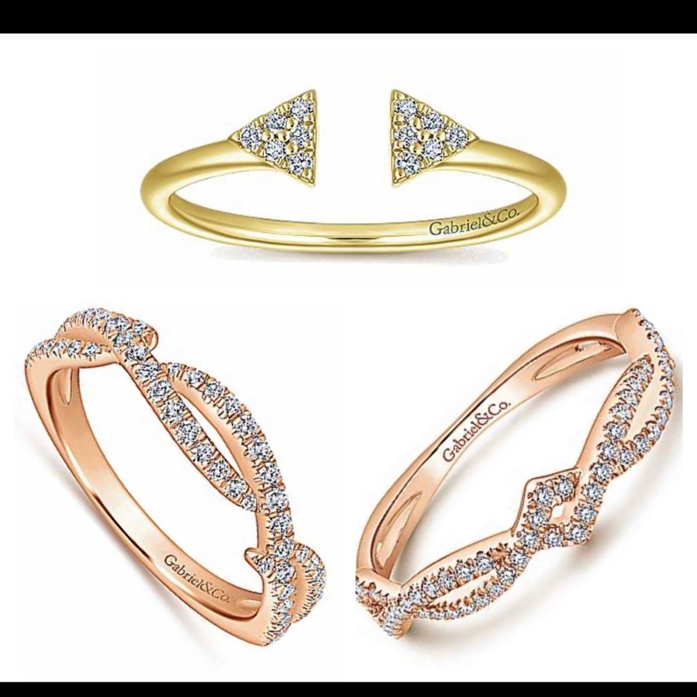 DIAMOND GOLD RINGS from Gabriel & Co 14k Gold & diamond rings - Picture 15 of 16